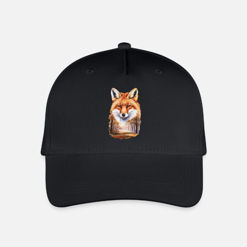 Fuchs Füchse für einen Fuchs Fan - Kinder Bio Basecap - Schwarz