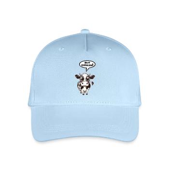 Cow Speech Bubble Hot Chicken - Organic Kids’ Baseball Cap - light blue - Front