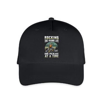 Rocking The Mining Life One Pickaxe At A Time - Kinder Bio Basecap - Schwarz - Vorne