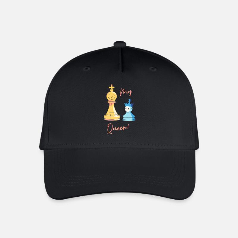 My Queen Schachfiguren Schach - Kinder Bio Basecap - Schwarz