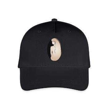 Elegante Frauensilhouette – stilvoll & ruhig - Kinder Bio Basecap - Schwarz - Vorne