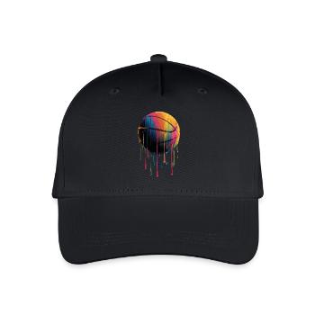 Basketball Colorful Dripping - Organic Kids’ Baseball Cap - black - Front