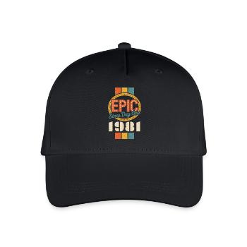 Legendär seit 1981 - Kinder Bio Basecap - Schwarz - Vorne