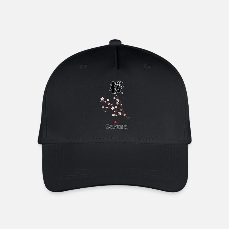 Sakura – Japanische Kirschblüte | Torii Apparel - Kinder Bio Basecap - Schwarz
