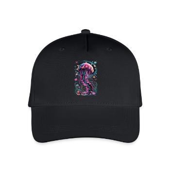 Glowing Jellyfish Underwater World Illustration - Organic Kids’ Baseball Cap - black - Front