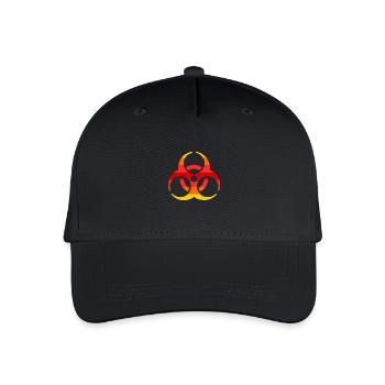 Biohazard Colour - Biologische Gefahr Symbol - Kinder Bio Basecap - Schwarz - Vorne