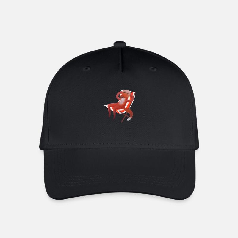 Sonnenbaden Fox (ohne Sonne) - Kinder Bio Basecap - Schwarz