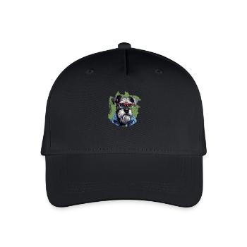 Streetwear Whiskers: miniature schnauzer style - Organic Kids’ Baseball Cap - black - Front