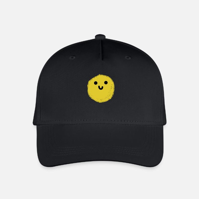 Balloy (gelbe Kugel) - Kinder Bio Basecap - Schwarz