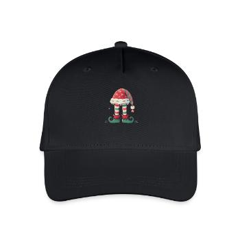 Festive Queen Elf Hat Striped Legs - Organic Kids’ Baseball Cap - black - Front