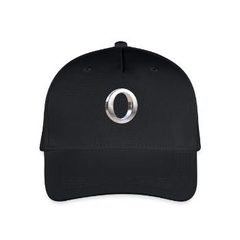 Chrome ,, O " Metallic - Kinder Bio Basecap - Schwarz - Vorne