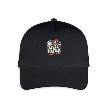 Vegetarian Vegan Veggie Vegetarian - Organic Kids’ Baseball Cap - black - Front