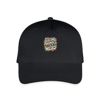 Vegetarian Vegan Veggie Vegetarian - Organic Kids’ Baseball Cap - black - Front