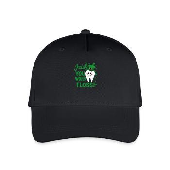 Dental Hygiene Cute Teeth Irish You Would Floss - Organic Kids’ Baseball Cap - black - Front