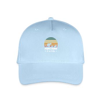 Papa Bear and His Tribe, Humor Gift - Organic Kids’ Baseball Cap - light blue - Front
