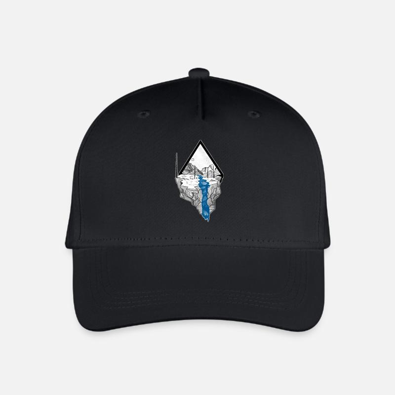 Berglandschaft - Kinder Bio Basecap - Schwarz