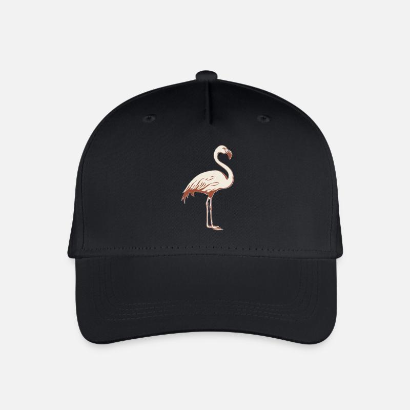 Flamingo Malerisch - Kinder Bio Basecap - Schwarz