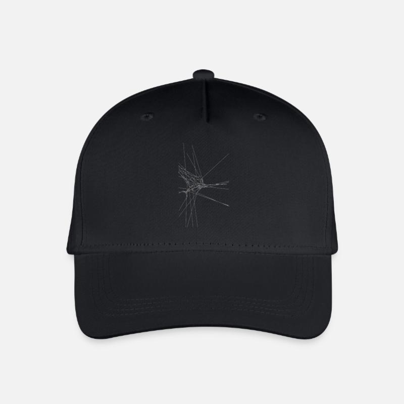 Schwertfisch in Linien desing - Kinder Bio Basecap - Schwarz