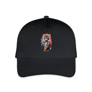 Norwegische Waldkatze - Kinder Bio Basecap - Schwarz - Vorne
