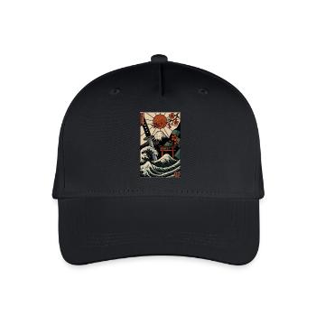 Japanischer Druck - Kinder Bio Basecap - Schwarz - Vorne