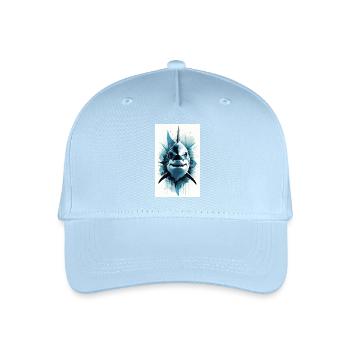 Hai | Weißer Hai | Meerestier | Fisch - Kinder Bio Basecap - Hellblau - Vorne