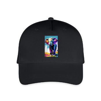 Elefant | Wildtier | Afrika | Kindermotive - Kinder Bio Basecap - Schwarz - Vorne