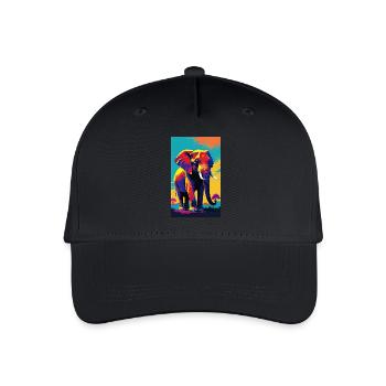 Elefant | Wildtier | Afrika | Kindermotive - Kinder Bio Basecap - Schwarz - Vorne