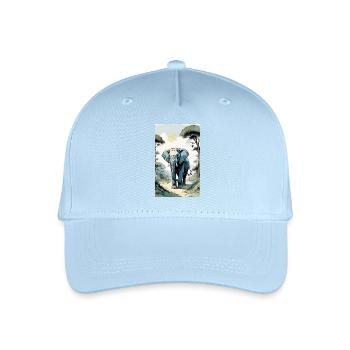 Elefant | Wildtier | Afrika | Kindermotive - Kinder Bio Basecap - Hellblau - Vorne