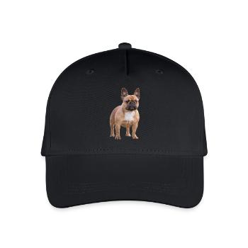 Französische Bulldogge - Kinder Bio Basecap - Schwarz - Vorne