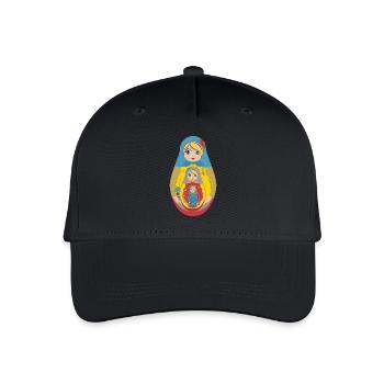 Poupée matriochka russe traditionnelle - Casquette de baseball bio Enfant - noir - Devant