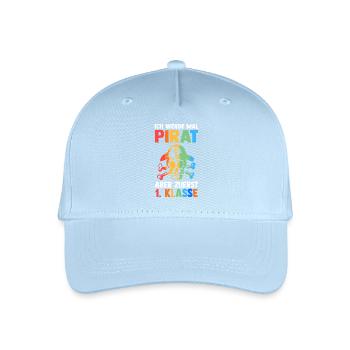 Pirate First Grade School Enrollment School Child - Organic Kids’ Baseball Cap - light blue - Front
