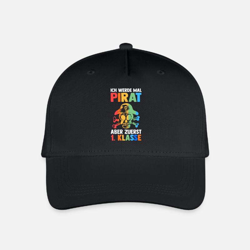 Pirate Première Primaire Inscription Écolier Enfant - Casquette de baseball bio Enfant - noir
