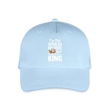 Nicht verwöhnt, meine Frau behandelt wie ein König - Kinder Bio Basecap - Hellblau - Vorne