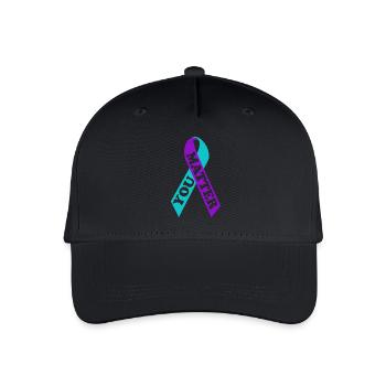 YOU MATTER Suicide Awareness Ribbon - Organic Kids’ Baseball Cap - black - Front