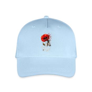 We Forget Poppy Weight | Remembrance Day - Organic Kids’ Baseball Cap - light blue - Front