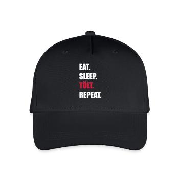 eat sleep tölt - Organic Kids’ Baseball Cap - black - Front