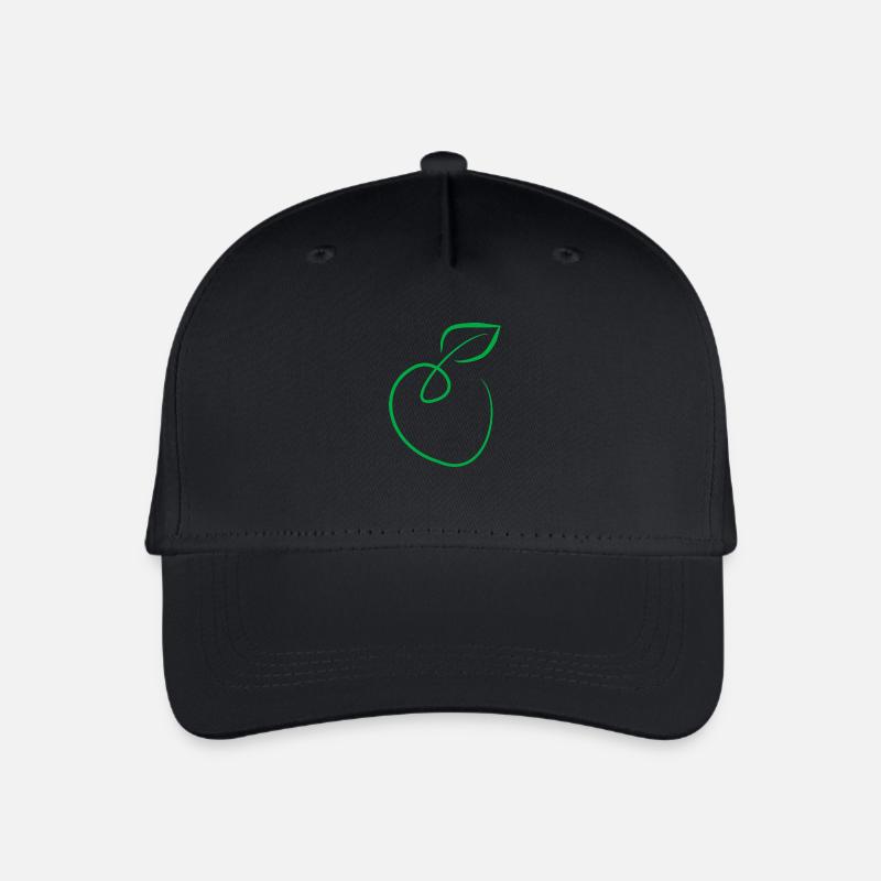 Apfel - Kinder Bio Basecap - Schwarz
