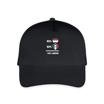 Mexiko und die Niederlande Genius / Geschenk - Kinder Bio Basecap - Schwarz - Vorne