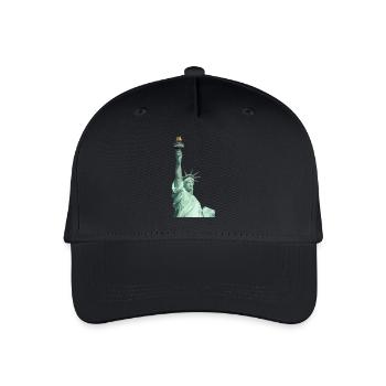 Freiheitsstatue Illustration - Kinder Bio Basecap - Schwarz - Vorne
