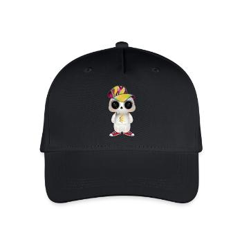 cute cool skull in hip hop look - Organic Kids’ Baseball Cap - black - Front
