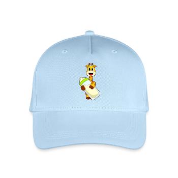 Giraffe Baby Bottle Milk - Organic Kids’ Baseball Cap - light blue - Front