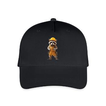 Waschbär - Kinder Bio Basecap - Schwarz - Vorne