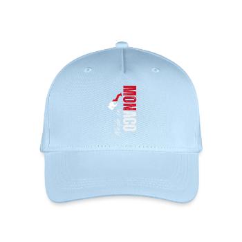 Hergestellt in Monaco, vertikales Design - Kinder Bio Basecap - Hellblau - Vorne