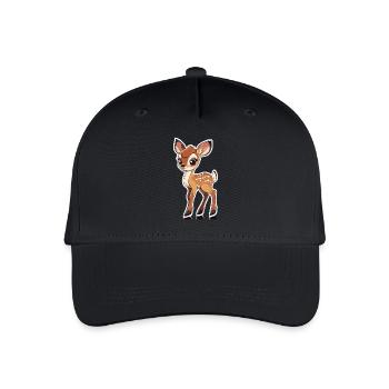 Reh - Kinder Bio Basecap - Schwarz - Vorne