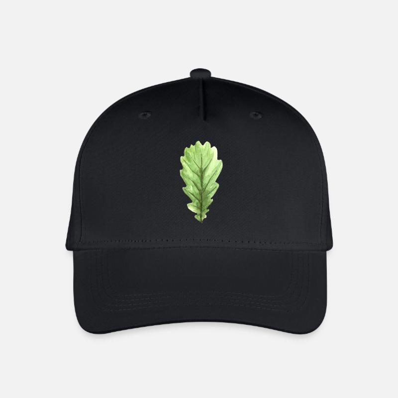 Blatt einer Eiche - Kinder Bio Basecap - Schwarz