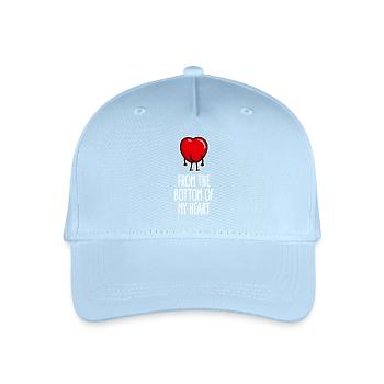 Funny Valentine's Day Valentin Ass Heart cartoon - Organic Kids’ Baseball Cap - light blue - Front