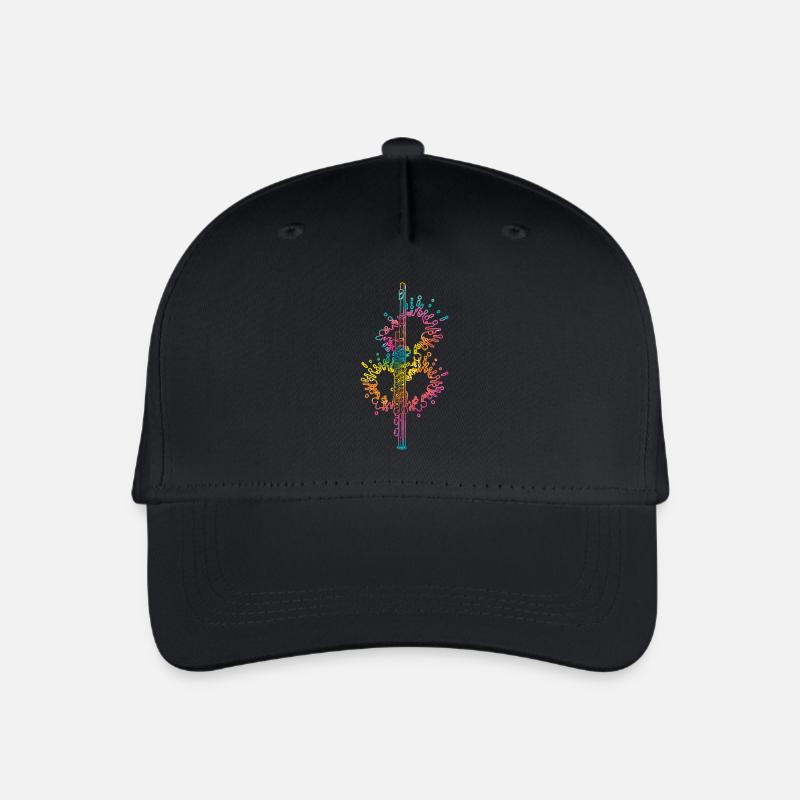Flötist Querflöte - Kinder Bio Basecap - Schwarz