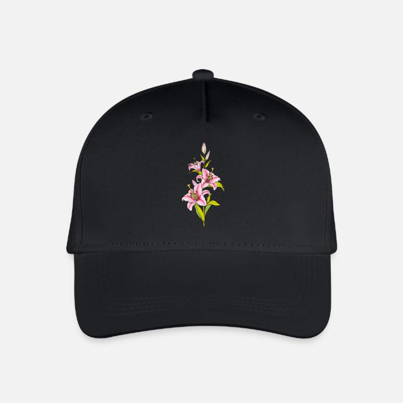 Lilie - Kinder Bio Basecap - Schwarz