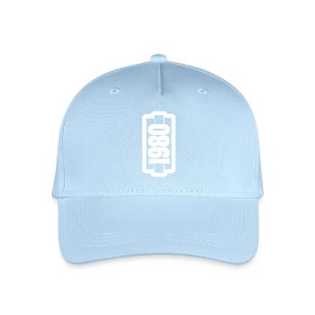Geboren 1980 - Kinder Bio Basecap - Hellblau - Vorne