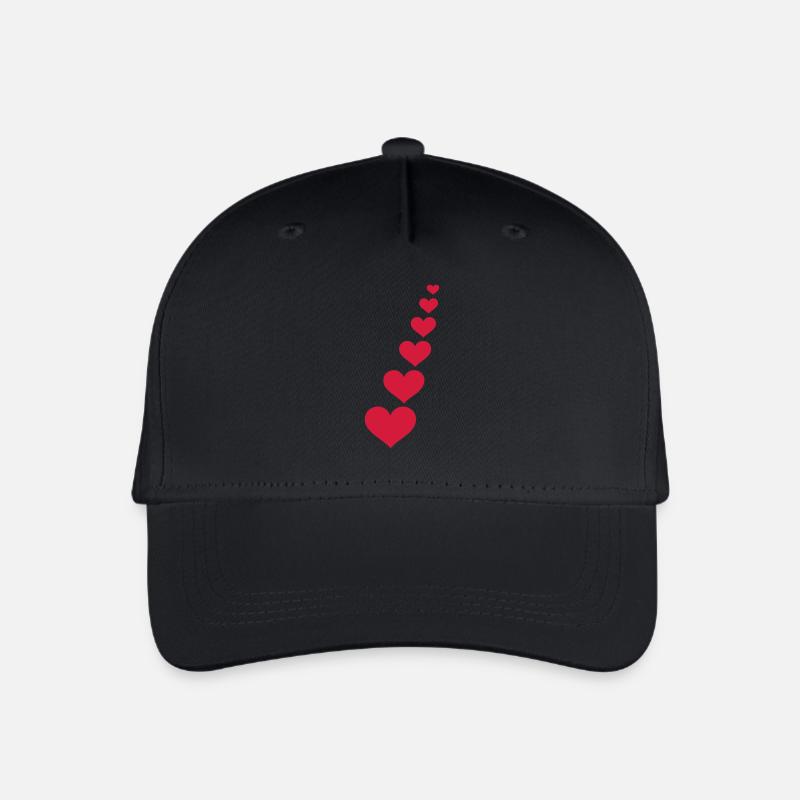 hearts - Organic Kids’ Baseball Cap - black